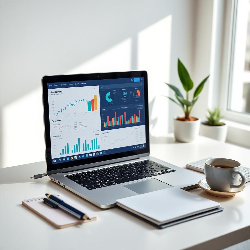 หน้าจอ dashboard ระบบบัญชี